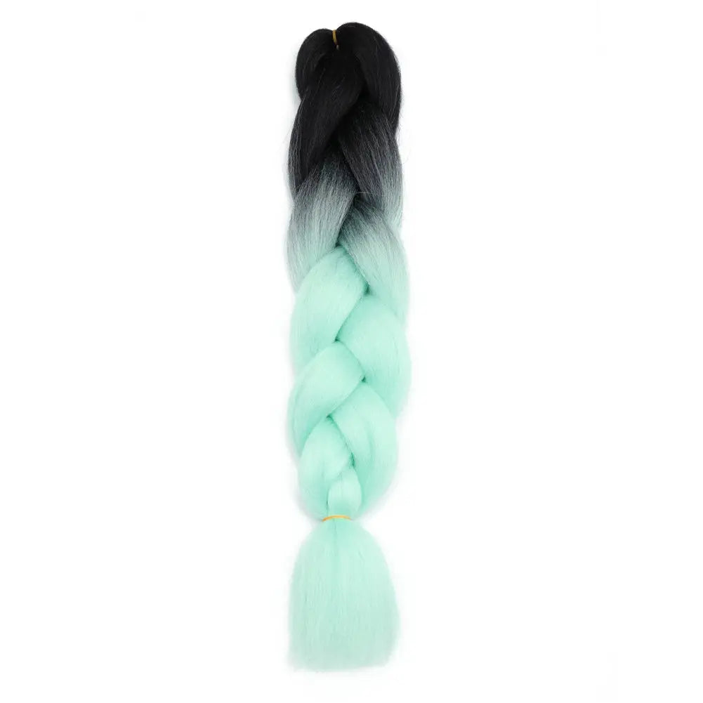 5pcs Synthetic Braiding Hair 24 Inch Jumbo Braid Ombre Jumbo Hair Extension for Women DIY Hair Braids Purple Pink Yellow Red