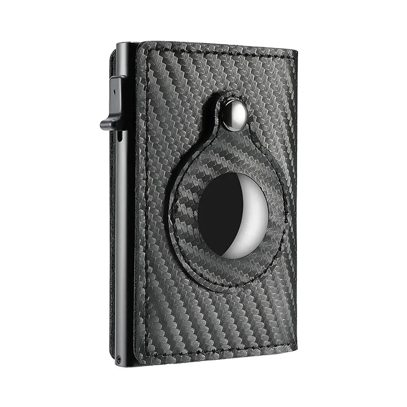 Smart Wallet for Airtag Apple Crazy Horse Genuine Leather Cash Credit Card Men Wallet Slim Design Airtags Holder