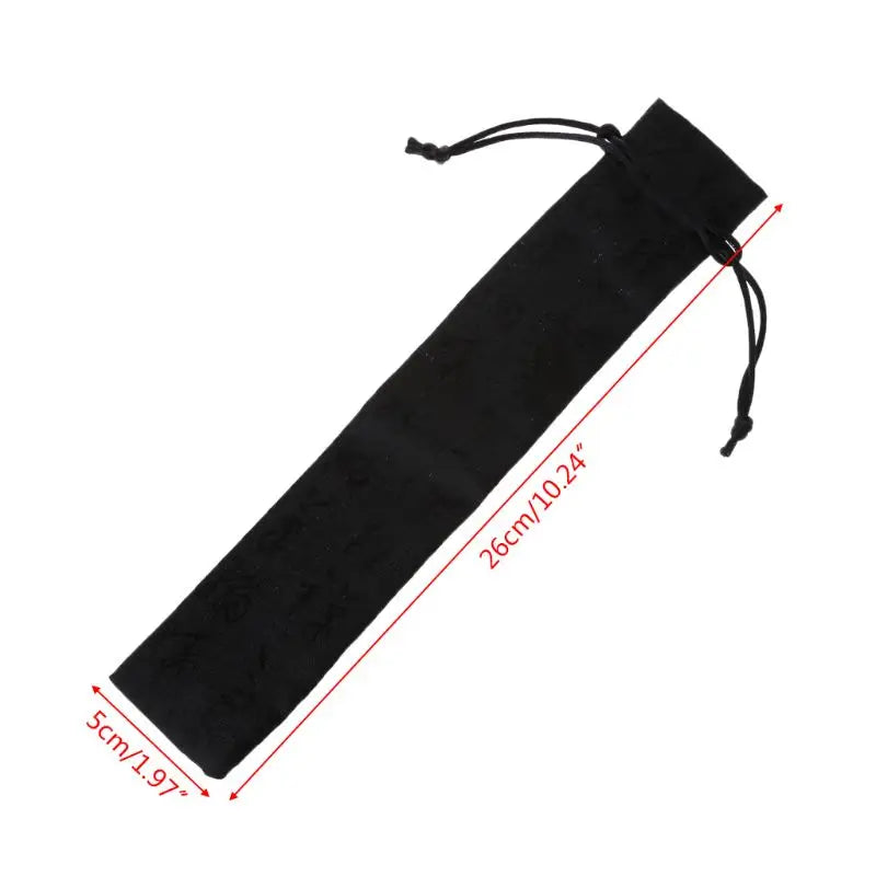Chinese Calligraphy Style Decorative Folding Hand Fan Bag Dustproof Holder Protector Pouch Case Cover Gifts