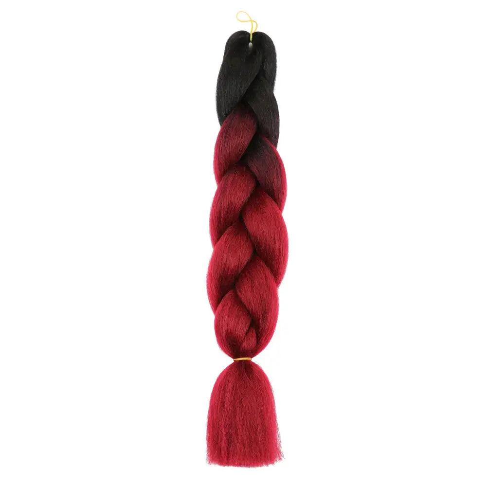 5pcs Synthetic Braiding Hair 24 Inch Jumbo Braid Ombre Jumbo Hair Extension for Women DIY Hair Braids Purple Pink Yellow Red