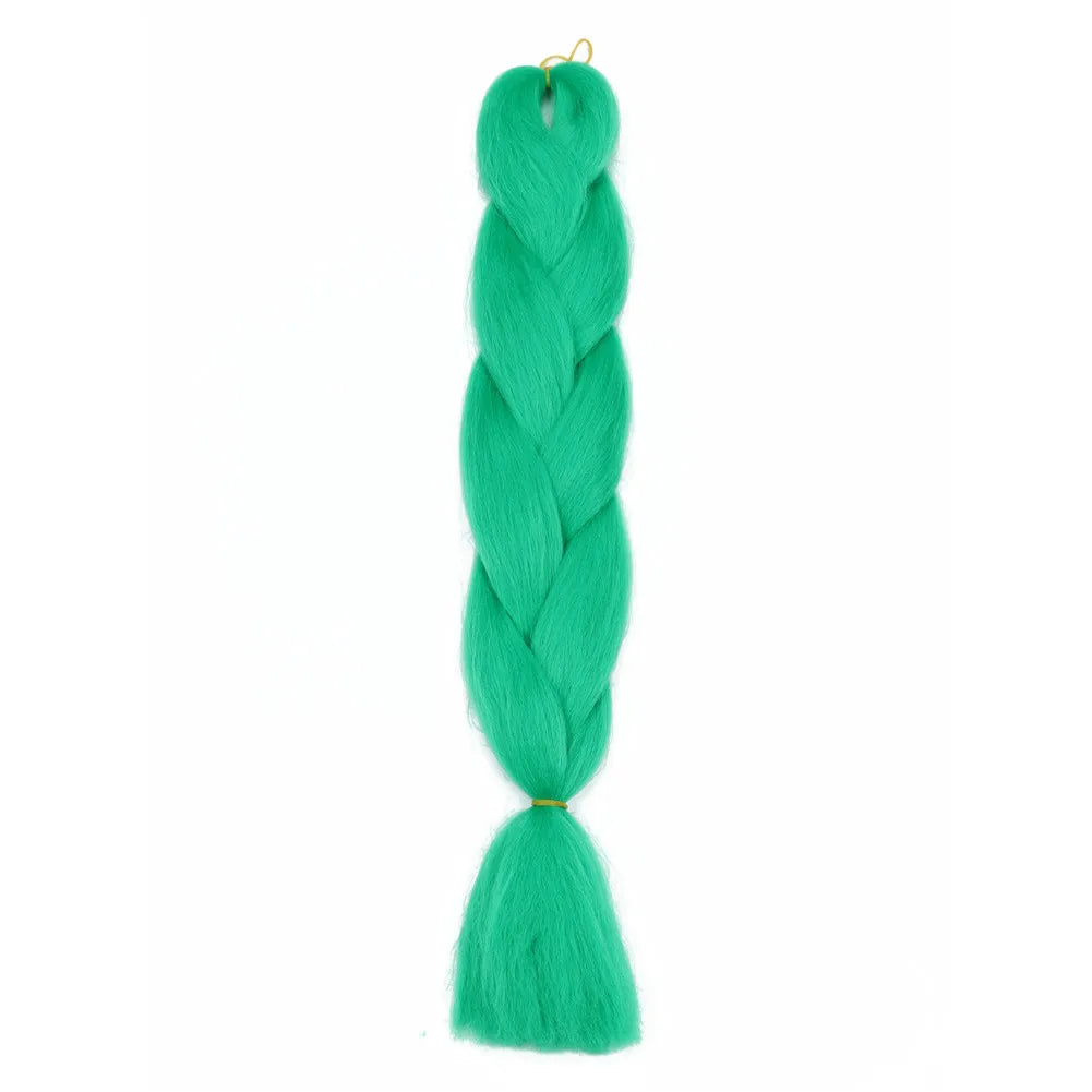 5pcs Synthetic Braiding Hair 24 Inch Jumbo Braid Ombre Jumbo Hair Extension for Women DIY Hair Braids Purple Pink Yellow Red