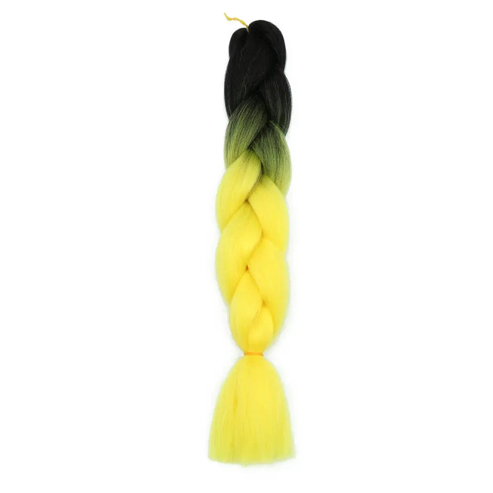 5pcs Synthetic Braiding Hair 24 Inch Jumbo Braid Ombre Jumbo Hair Extension for Women DIY Hair Braids Purple Pink Yellow Red