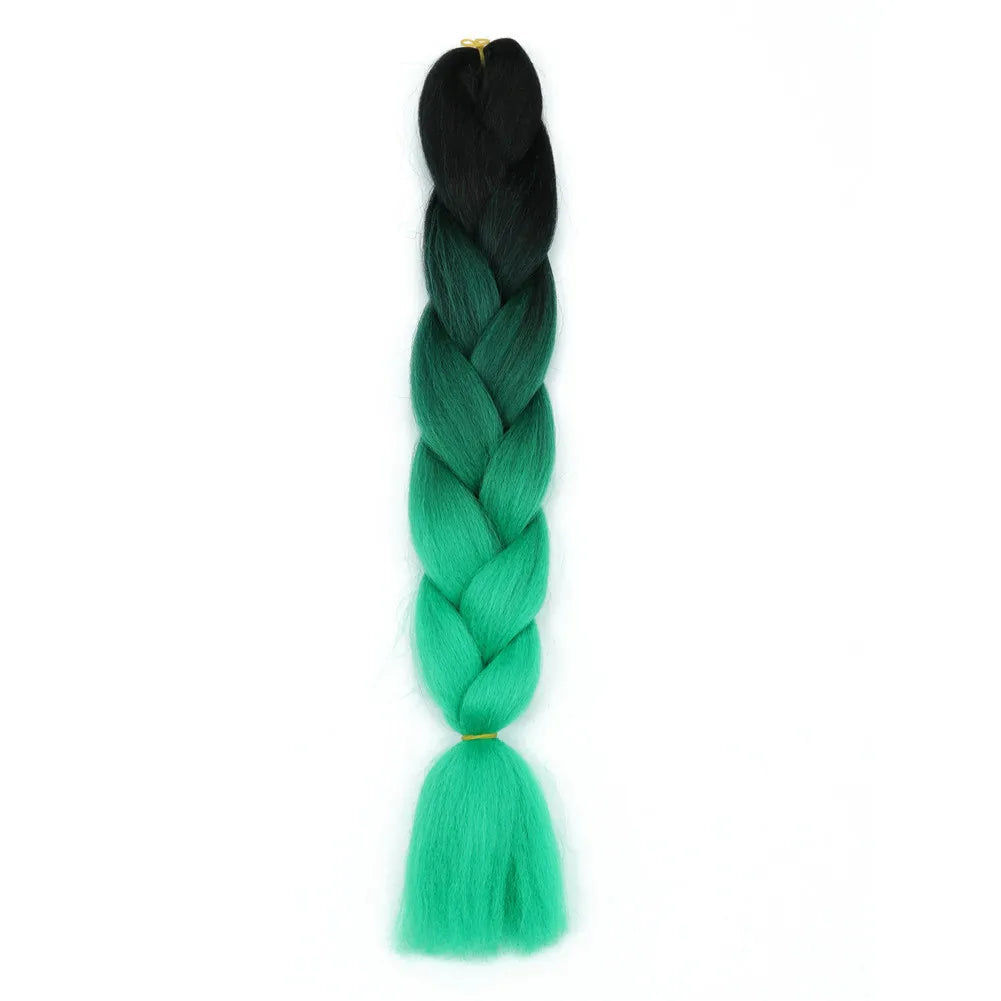 5pcs Synthetic Braiding Hair 24 Inch Jumbo Braid Ombre Jumbo Hair Extension for Women DIY Hair Braids Purple Pink Yellow Red