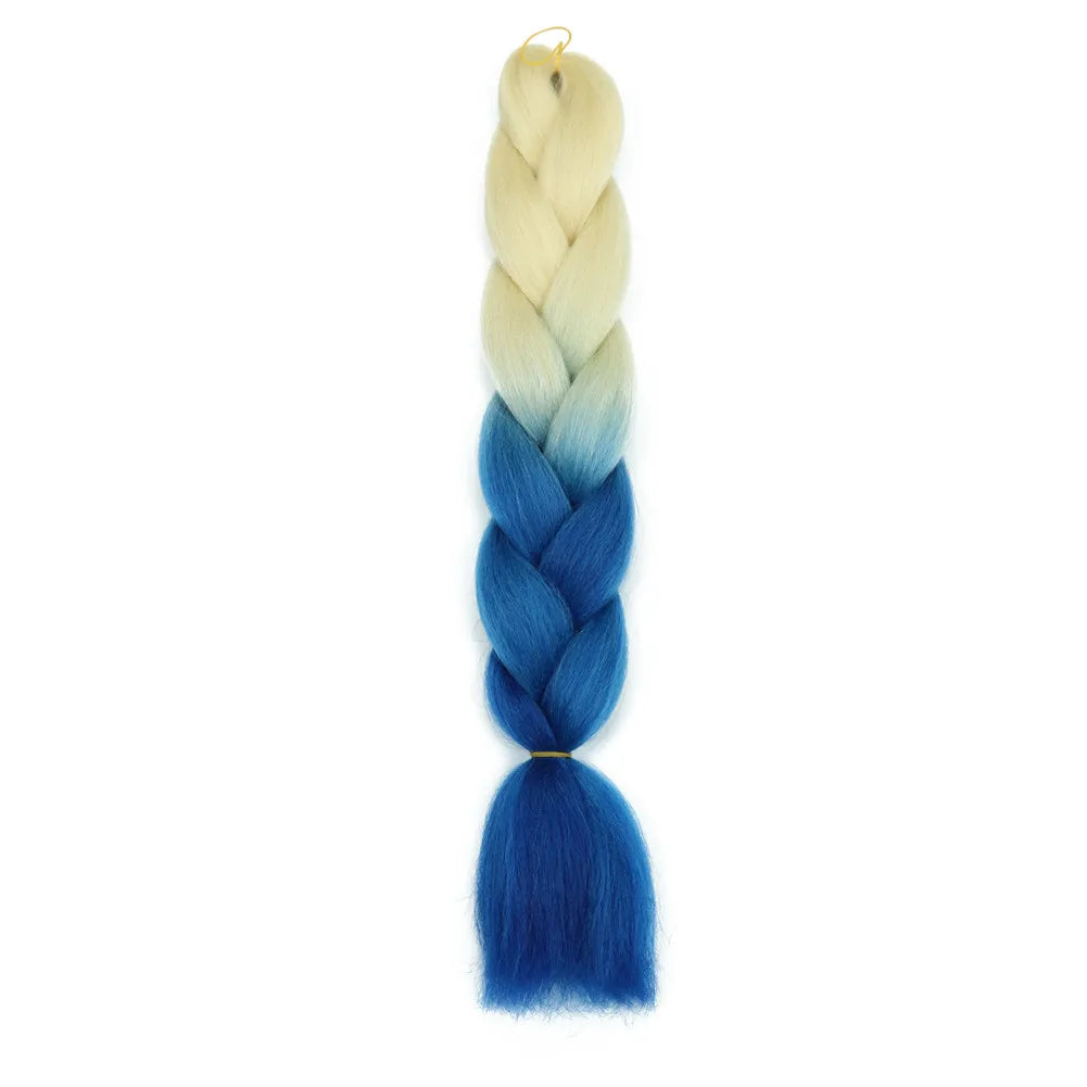5pcs Synthetic Braiding Hair 24 Inch Jumbo Braid Ombre Jumbo Hair Extension for Women DIY Hair Braids Purple Pink Yellow Red