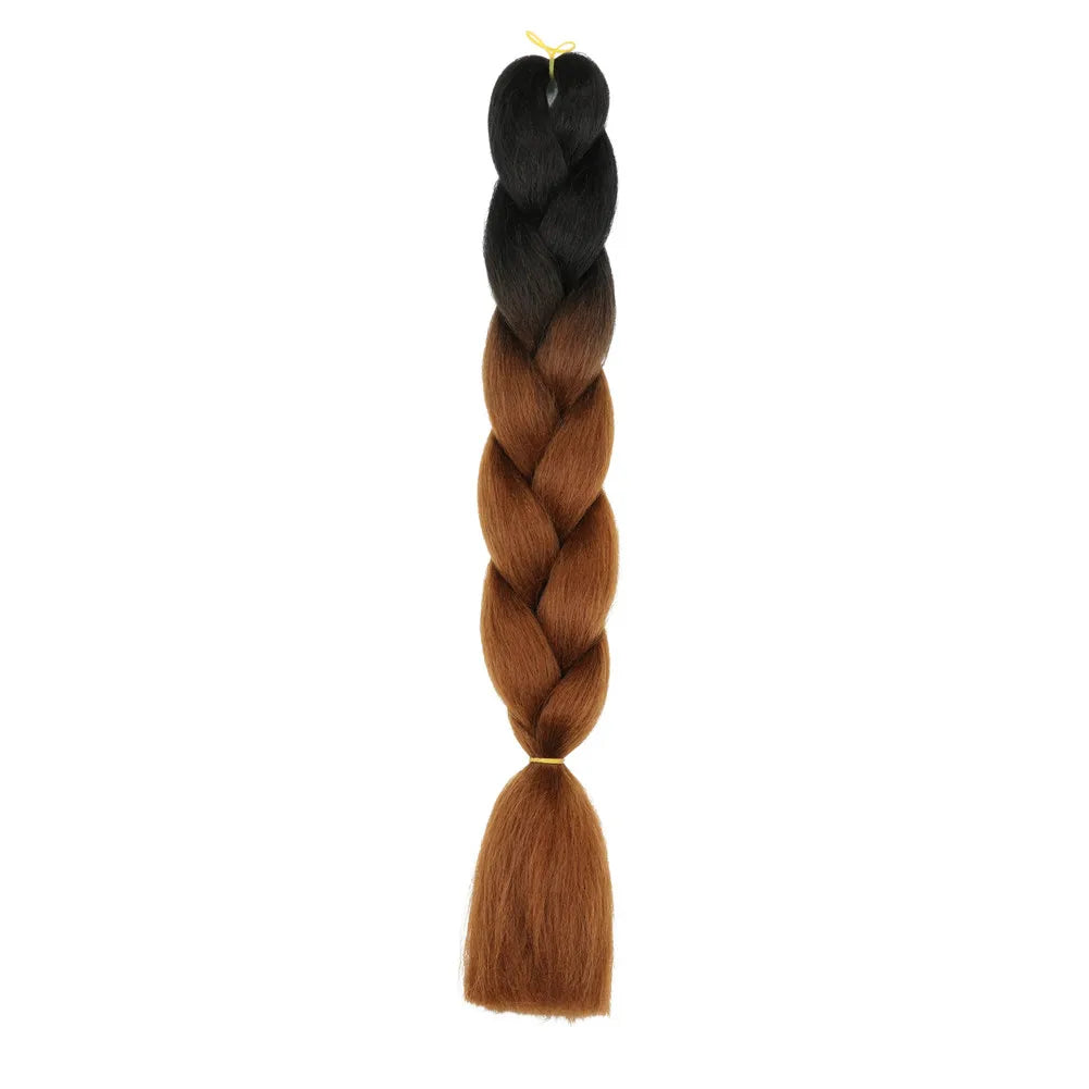 5pcs Synthetic Braiding Hair 24 Inch Jumbo Braid Ombre Jumbo Hair Extension for Women DIY Hair Braids Purple Pink Yellow Red