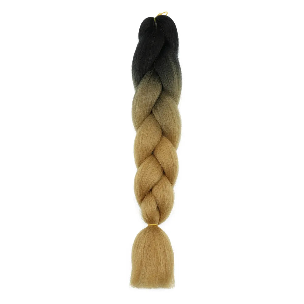 5pcs Synthetic Braiding Hair 24 Inch Jumbo Braid Ombre Jumbo Hair Extension for Women DIY Hair Braids Purple Pink Yellow Red