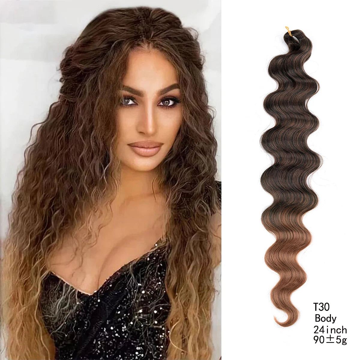 22Inch Deep Wavy Twist Crochet Braiding Hair Extensions Synthetic Braid Afro Curls Water Wave Twist Crochet Braid Hair For Women