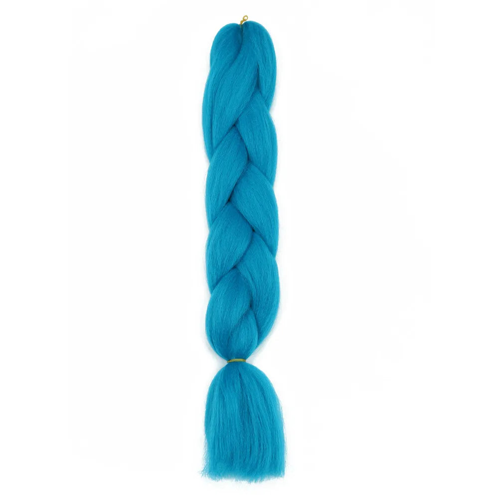 5pcs Synthetic Braiding Hair 24 Inch Jumbo Braid Ombre Jumbo Hair Extension for Women DIY Hair Braids Purple Pink Yellow Red