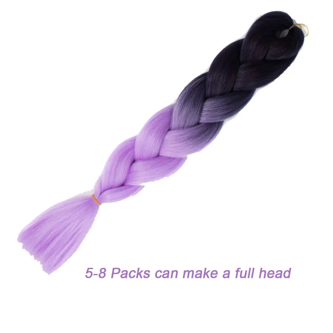 5pcs Synthetic Braiding Hair 24 Inch Jumbo Braid Ombre Jumbo Hair Extension for Women DIY Hair Braids Purple Pink Yellow Red