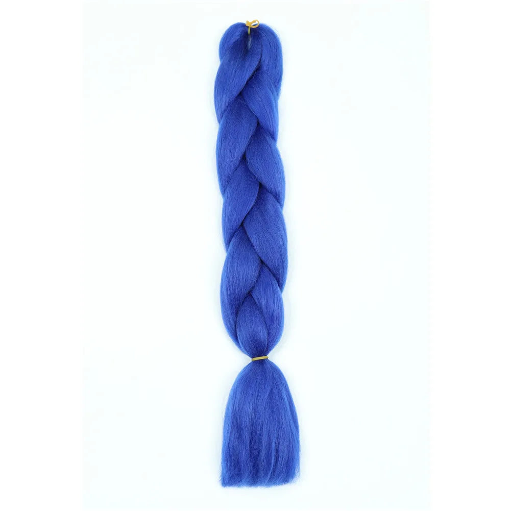 5pcs Synthetic Braiding Hair 24 Inch Jumbo Braid Ombre Jumbo Hair Extension for Women DIY Hair Braids Purple Pink Yellow Red