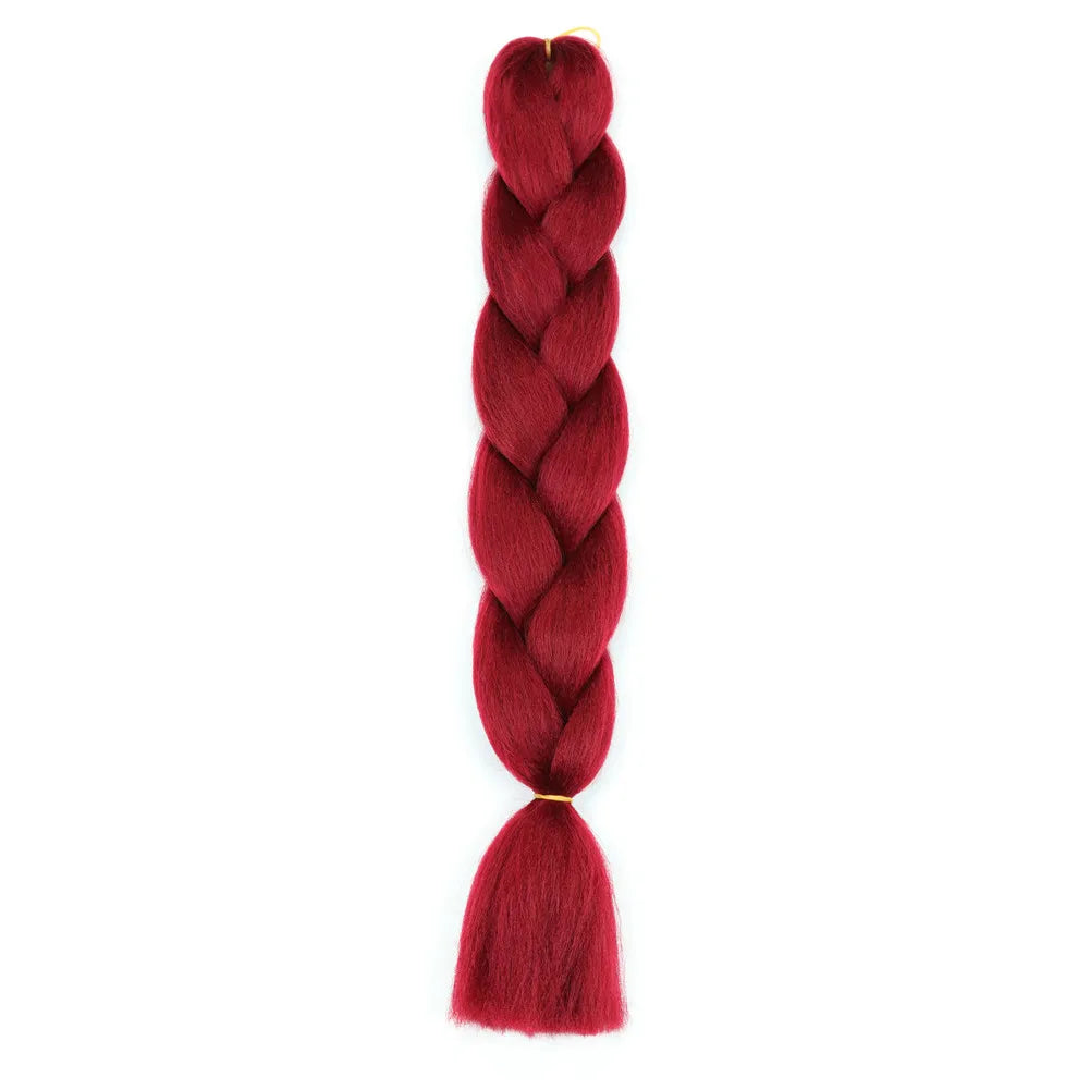 5pcs Synthetic Braiding Hair 24 Inch Jumbo Braid Ombre Jumbo Hair Extension for Women DIY Hair Braids Purple Pink Yellow Red