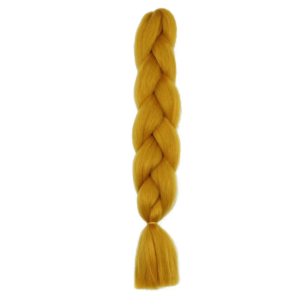 5pcs Synthetic Braiding Hair 24 Inch Jumbo Braid Ombre Jumbo Hair Extension for Women DIY Hair Braids Purple Pink Yellow Red