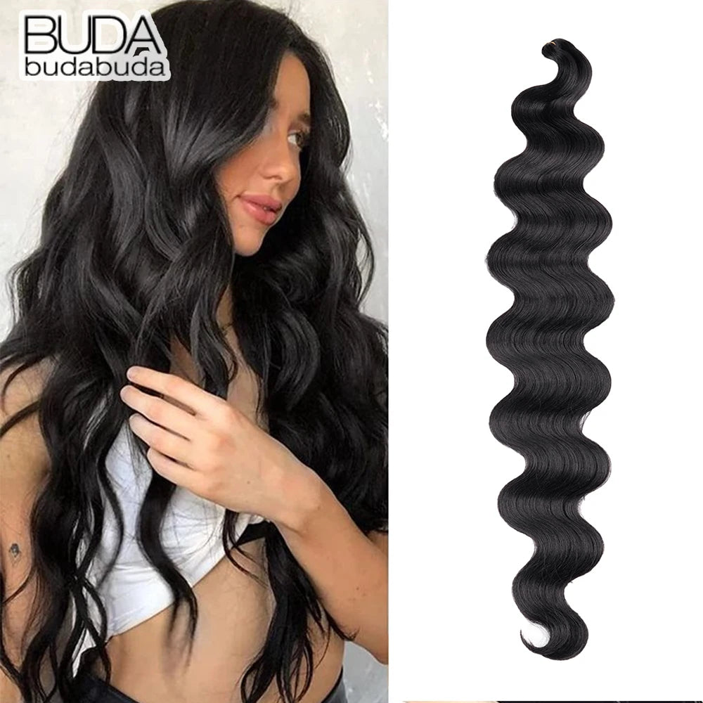 22Inch Deep Wavy Twist Crochet Braiding Hair Extensions Synthetic Braid Afro Curls Water Wave Twist Crochet Braid Hair For Women