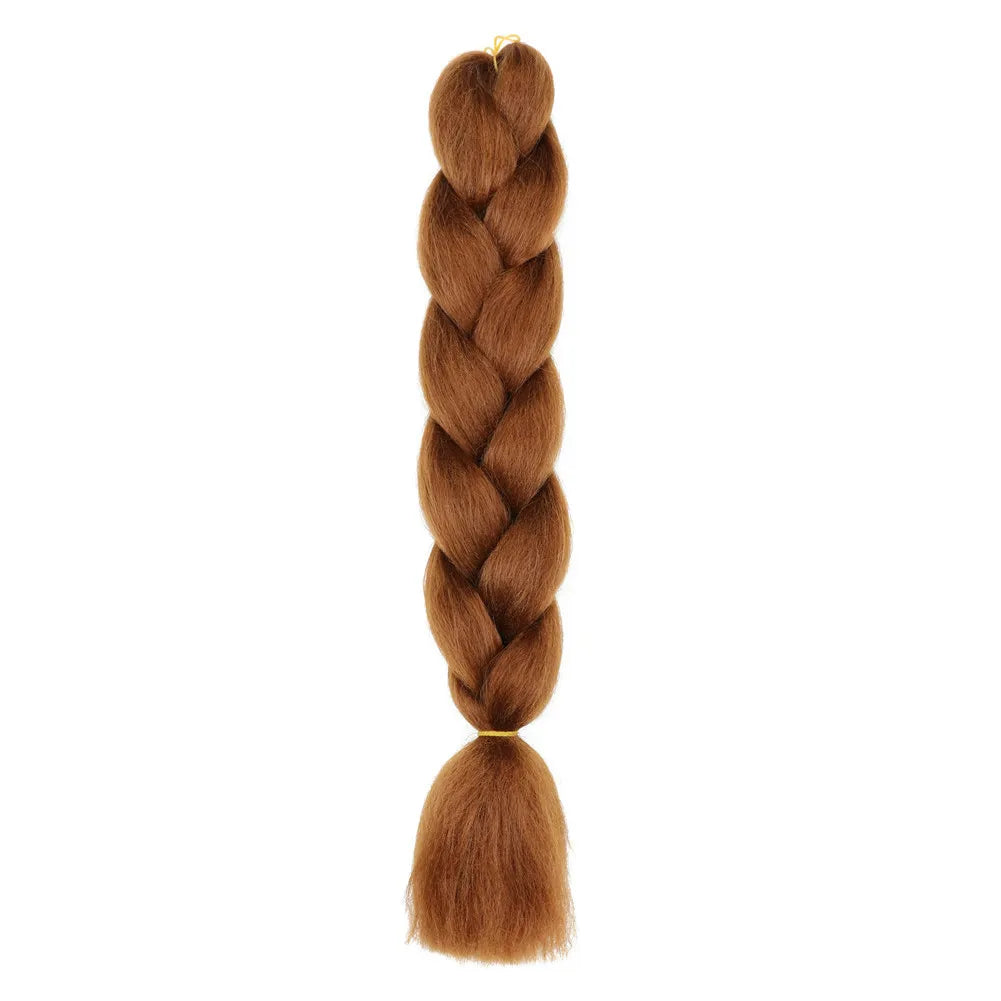 5pcs Synthetic Braiding Hair 24 Inch Jumbo Braid Ombre Jumbo Hair Extension for Women DIY Hair Braids Purple Pink Yellow Red