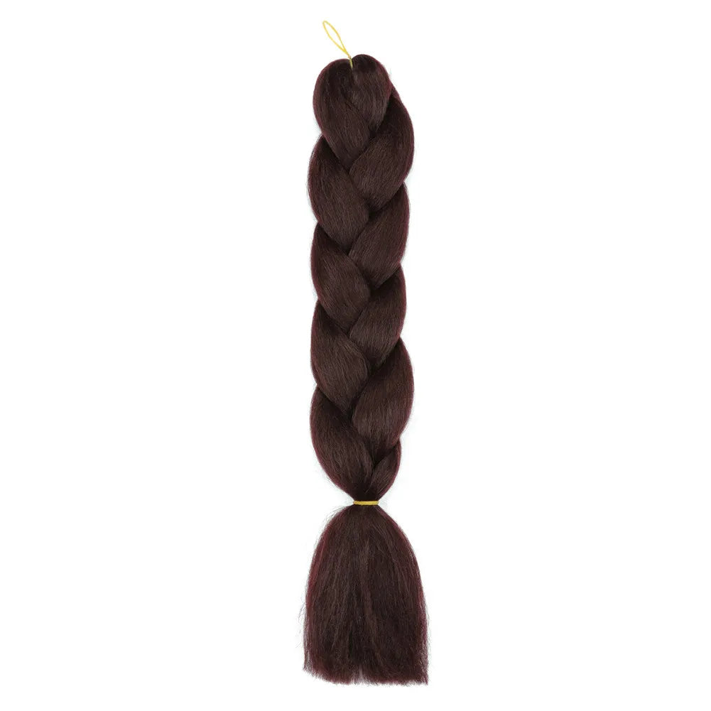 5pcs Synthetic Braiding Hair 24 Inch Jumbo Braid Ombre Jumbo Hair Extension for Women DIY Hair Braids Purple Pink Yellow Red