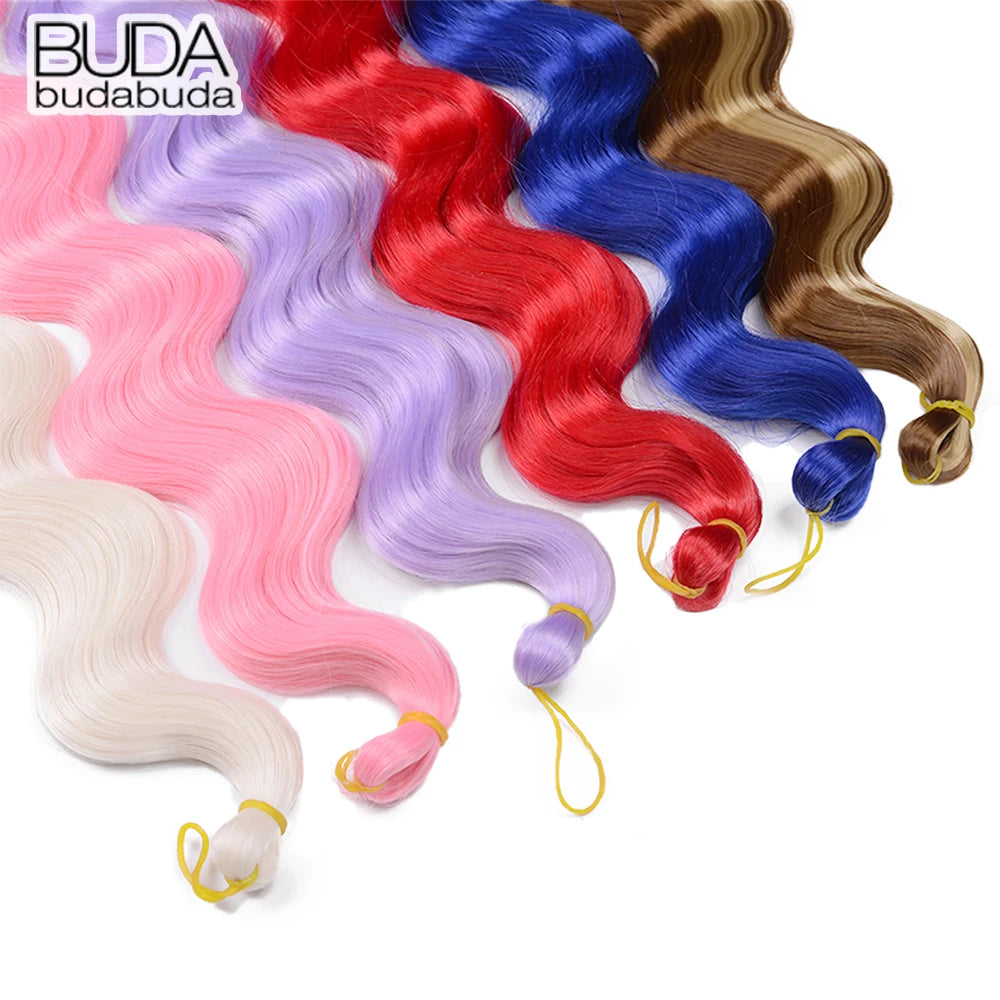 22Inch Deep Wavy Twist Crochet Braiding Hair Extensions Synthetic Braid Afro Curls Water Wave Twist Crochet Braid Hair For Women