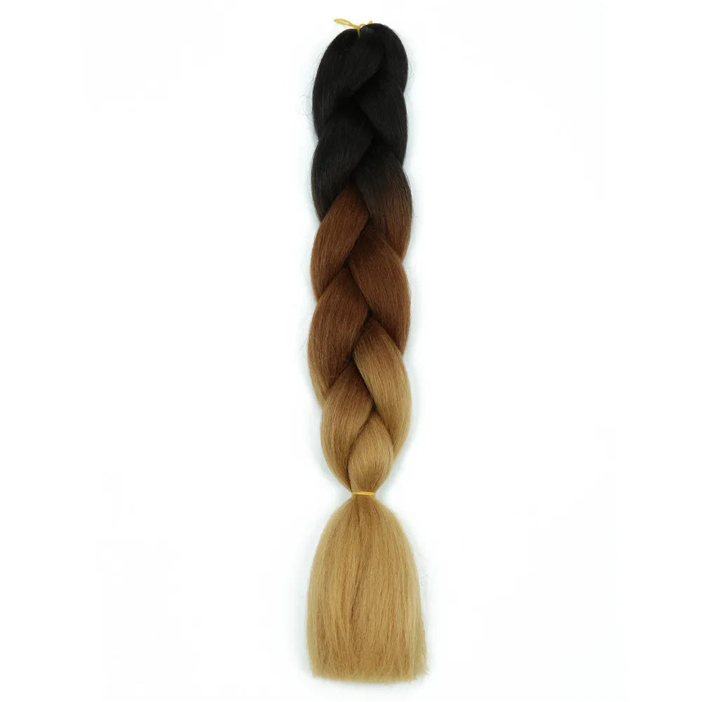 5pcs Synthetic Braiding Hair 24 Inch Jumbo Braid Ombre Jumbo Hair Extension for Women DIY Hair Braids Purple Pink Yellow Red