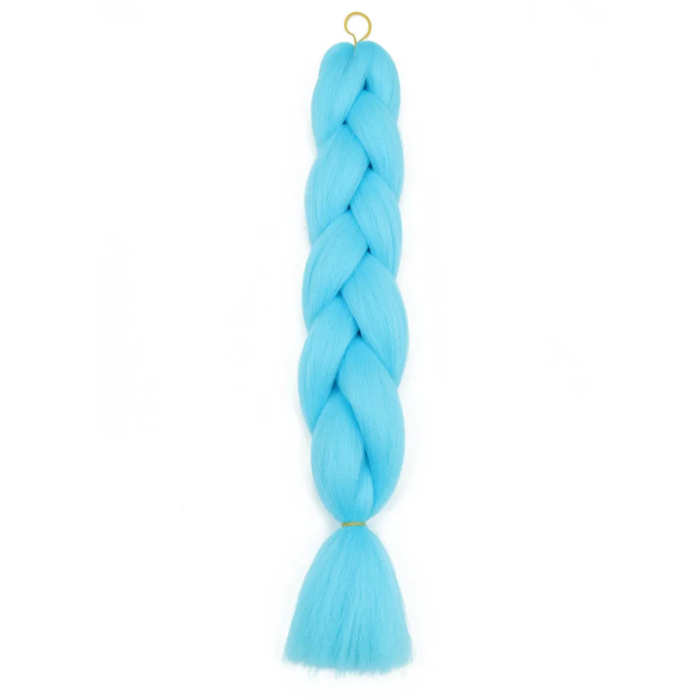5pcs Synthetic Braiding Hair 24 Inch Jumbo Braid Ombre Jumbo Hair Extension for Women DIY Hair Braids Purple Pink Yellow Red