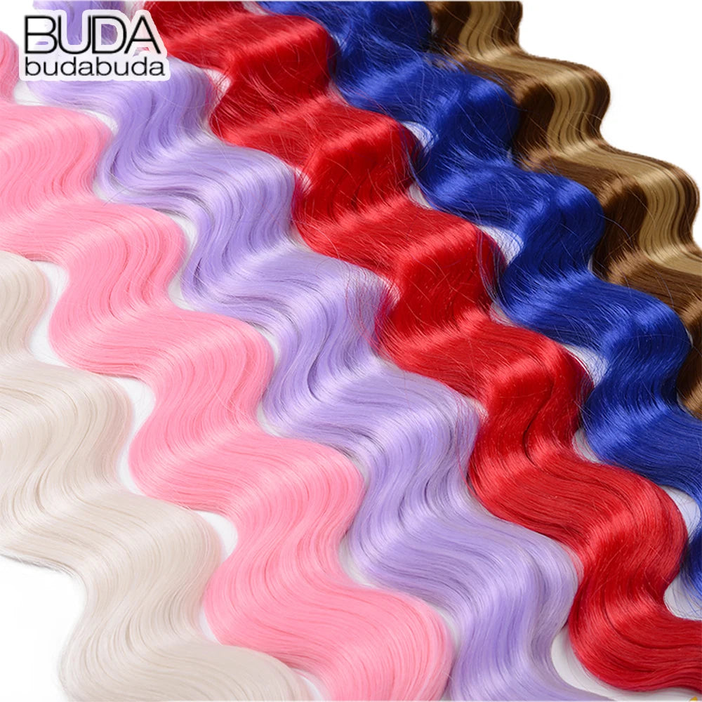 22Inch Deep Wavy Twist Crochet Braiding Hair Extensions Synthetic Braid Afro Curls Water Wave Twist Crochet Braid Hair For Women