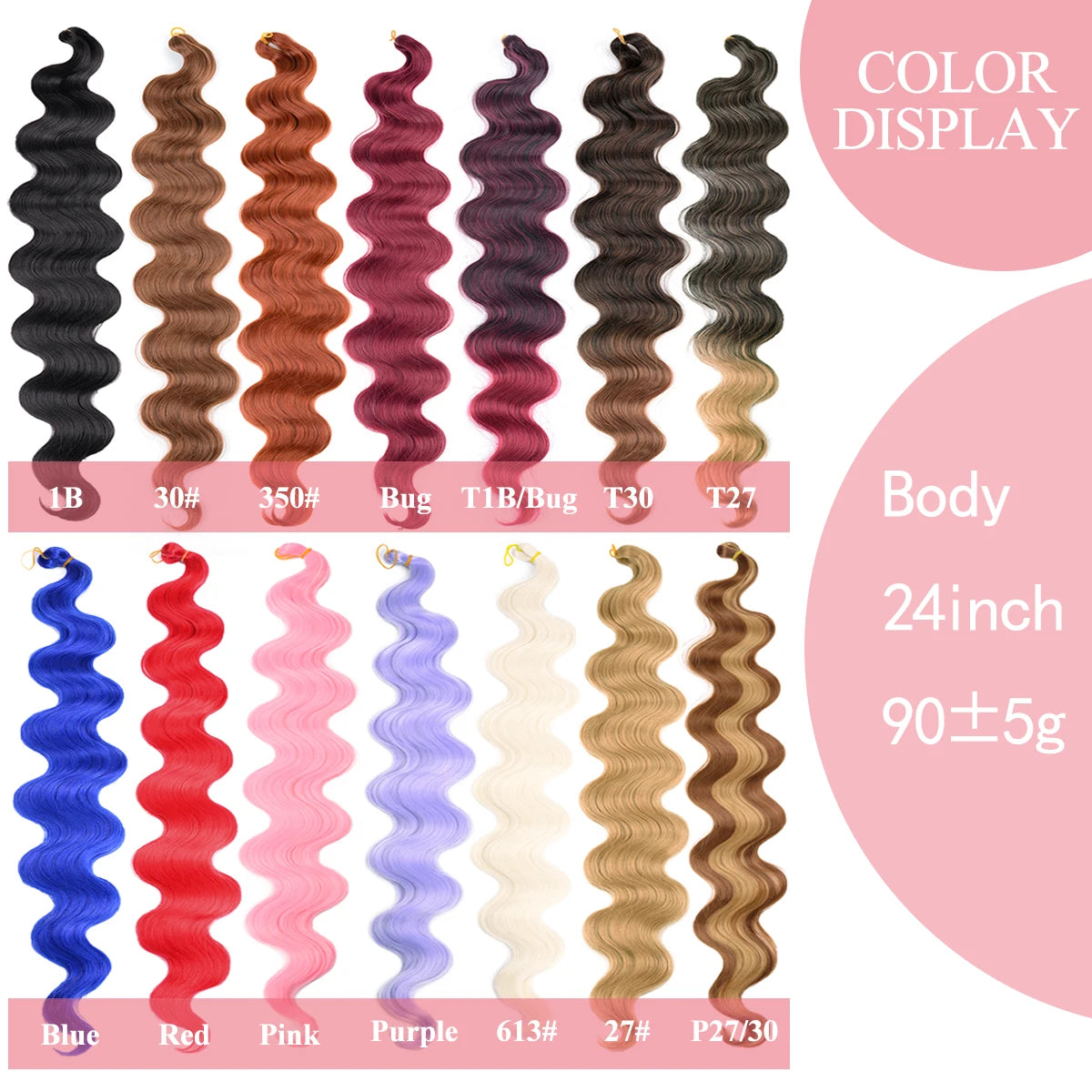22Inch Deep Wavy Twist Crochet Braiding Hair Extensions Synthetic Braid Afro Curls Water Wave Twist Crochet Braid Hair For Women