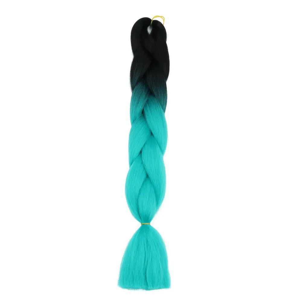 5pcs Synthetic Braiding Hair 24 Inch Jumbo Braid Ombre Jumbo Hair Extension for Women DIY Hair Braids Purple Pink Yellow Red