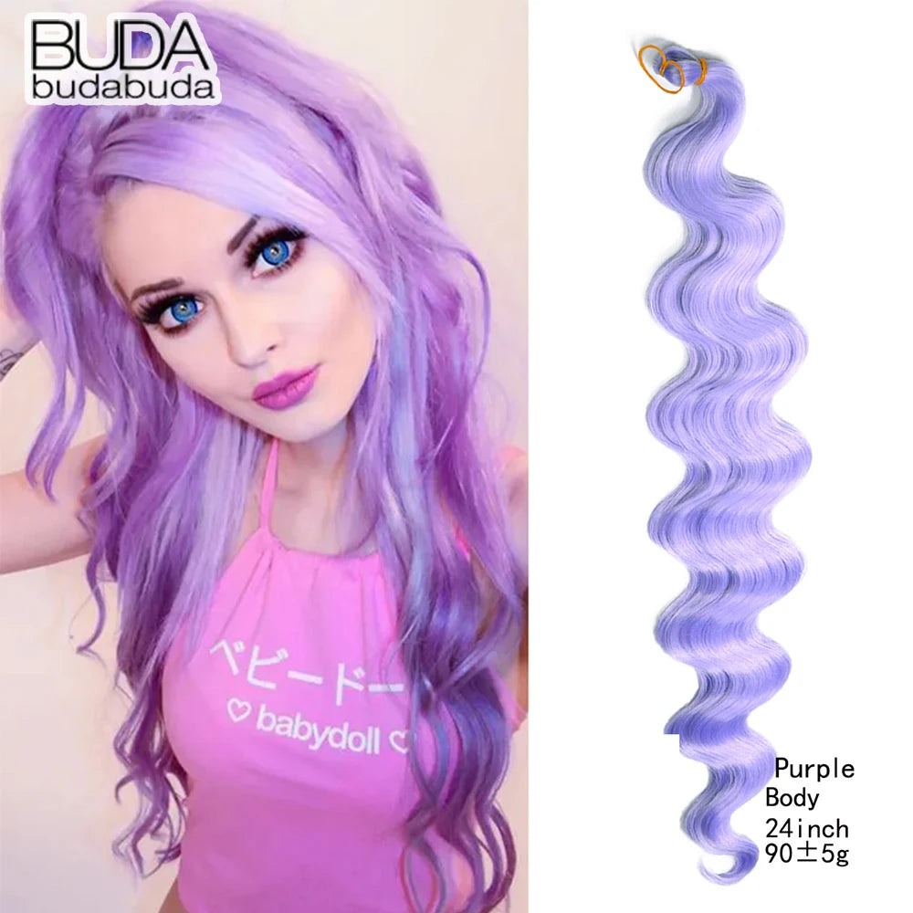 22Inch Deep Wavy Twist Crochet Braiding Hair Extensions Synthetic Braid Afro Curls Water Wave Twist Crochet Braid Hair For Women