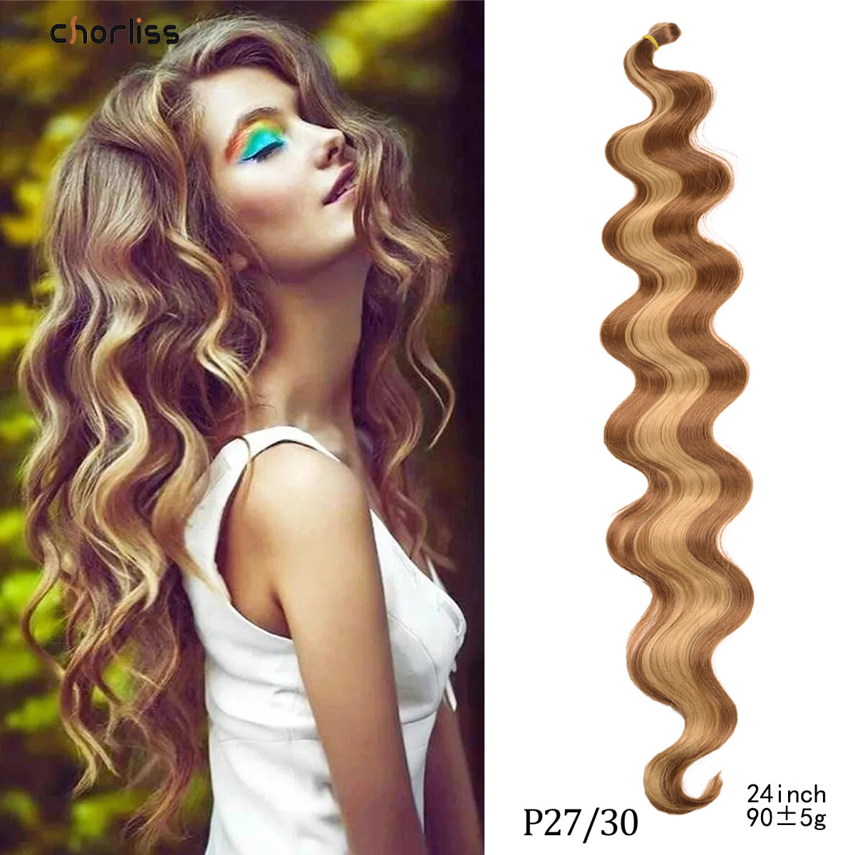 22Inch Deep Wavy Twist Crochet Braiding Hair Extensions Synthetic Braid Afro Curls Water Wave Twist Crochet Braid Hair For Women