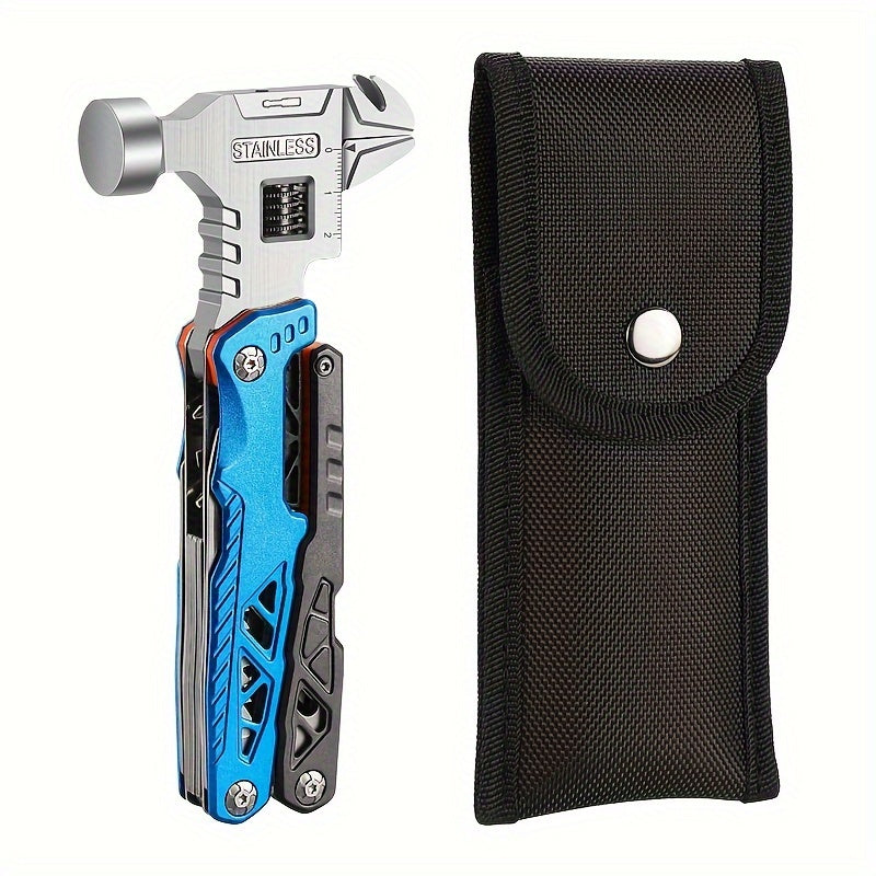 New Multifunctional Wrench, Hammer, Folding Pliers, Household Daily Maintenance, Vehicle Emergency Portable Tool, Camping Outdoor Combination Tool/1pc