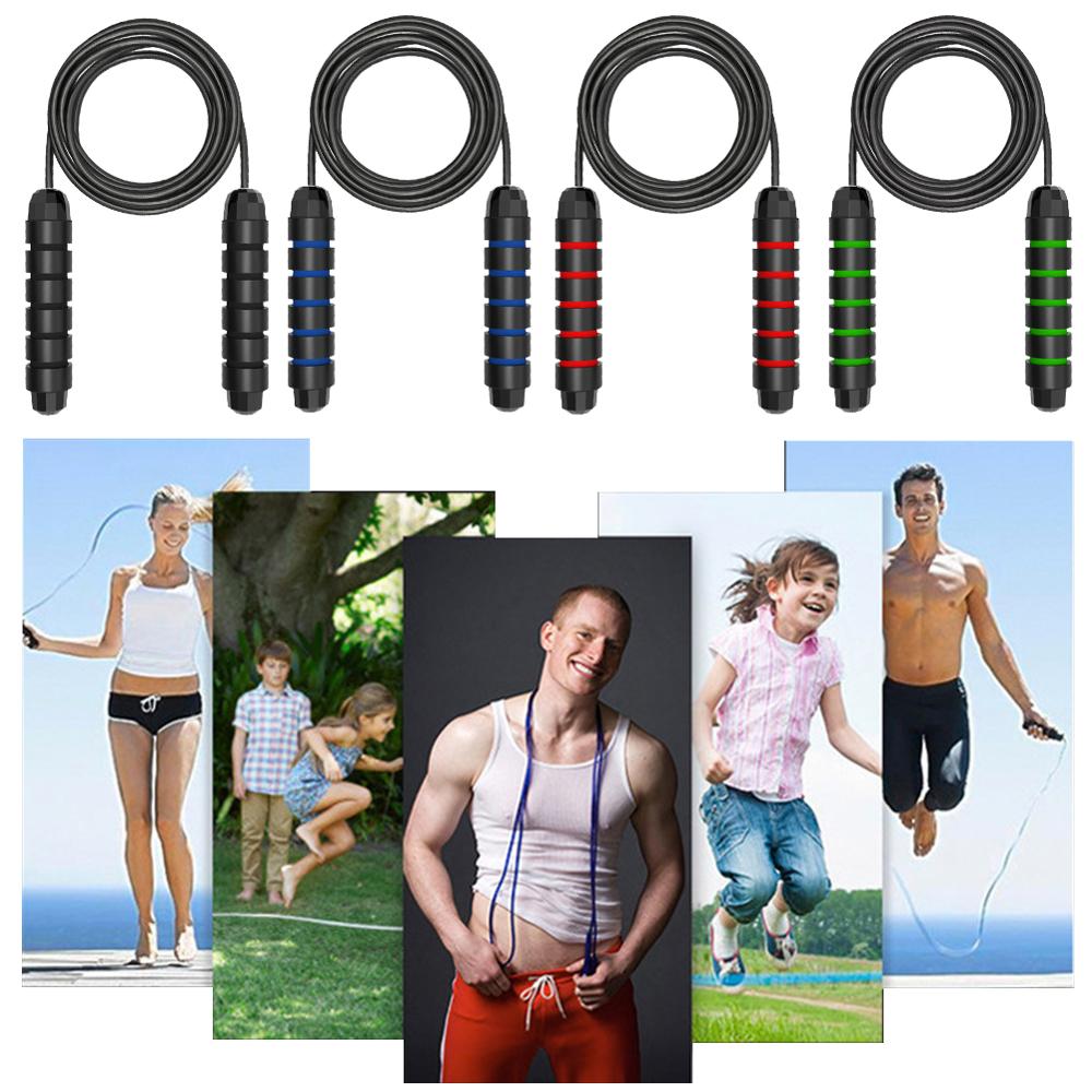 Tangle-Free Speed Skipping Rope with Ball Bearing EVA Non-slip Foam Handle Adjustable Jump Ropes Gym Fitness Exercise Equipment