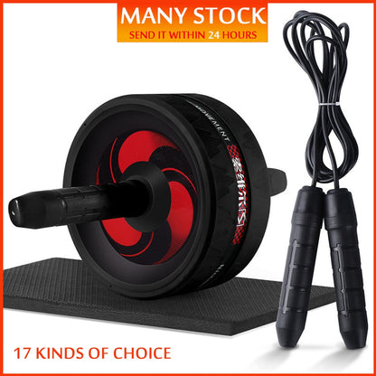 New 2 in 1 Ab Roller&Jump Rope No Noise Abdominal Wheel Ab Roller