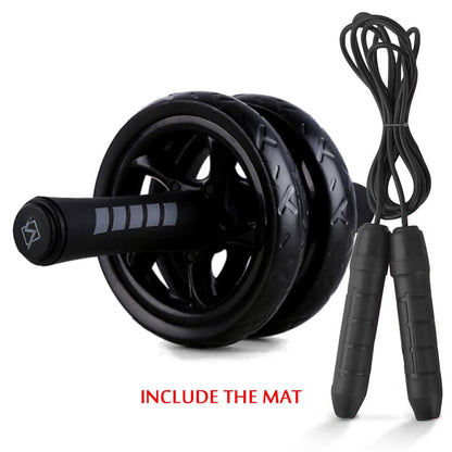 New 2 in 1 Ab Roller&Jump Rope No Noise Abdominal Wheel Ab Roller