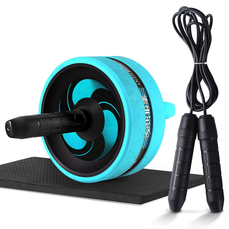 New 2 in 1 Ab Roller&Jump Rope No Noise Abdominal Wheel Ab Roller