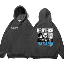 Load image into Gallery viewer, Brother Nakama Double-Sided Print Hoody Men Harajuku Style Hoodies Crewneck Hip Hop Hoody Crewneck Loose Hoodie New Sweatshirt