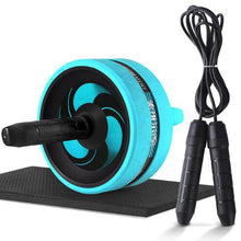 Load image into Gallery viewer, New 2 in 1 Ab Roller&amp;Jump Rope No Noise Abdominal Wheel Ab Roller with Mat For Arm Waist Leg Exercise Gym Fitness Equipment