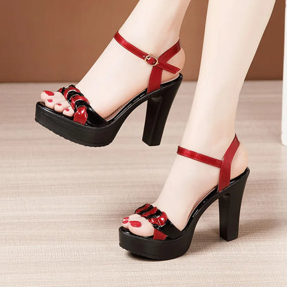 Woman Summer Platform Shoe Woman Elegant Party Sandal Female Women Wedge Heels Sandal  Ladies 2022 High Heel Shoe Size 32-43