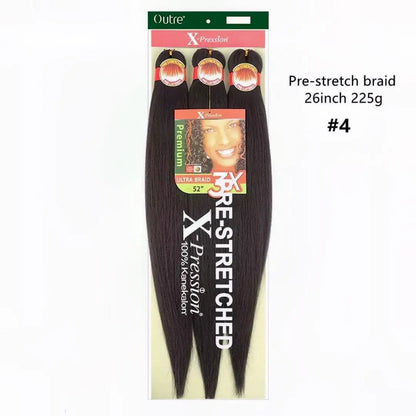 Synthetic Xpression prestretched braiding hair - 3x xpression kanekalon flame retardant smooth yaki braid - 3x x-pression