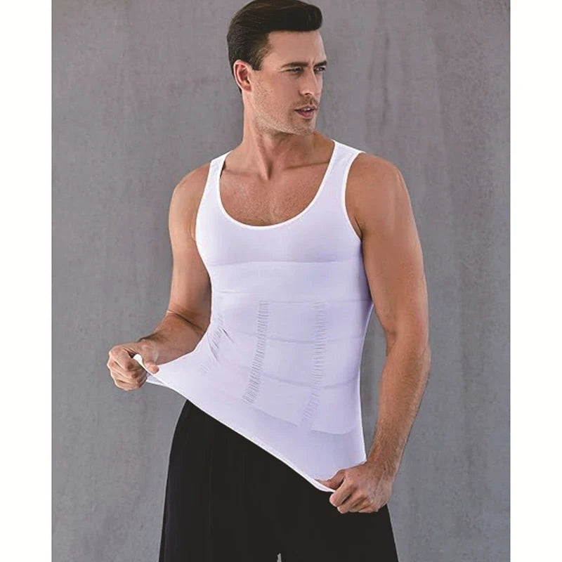 Mens Slimming Body Shaper Vest Shirt Abs Abdomen Slim Gym Workout Tummy Control Compression Tank Top Sleeveless Shapewear