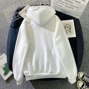 Autumn and Spring Unisex Clothing Sweater Solid Color Pullover Casual Loose Pocket Polyester Hooded Long-sleeved Sweatshirt Tops