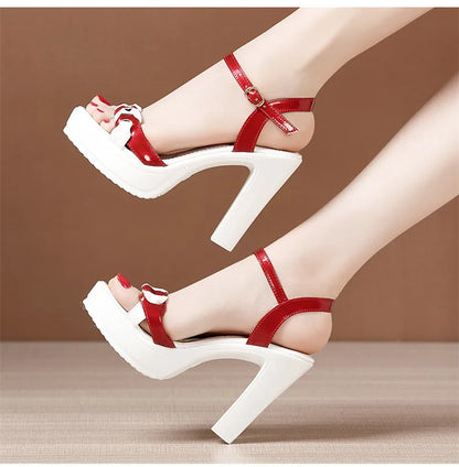 Woman Summer Platform Shoe Woman Elegant Party Sandal Female Women Wedge Heels Sandal  Ladies 2022 High Heel Shoe Size 32-43