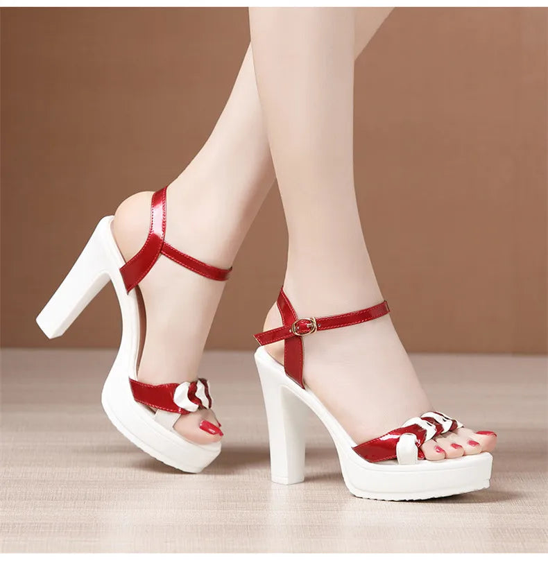 Woman Summer Platform Shoe Woman Elegant Party Sandal Female Women Wedge Heels Sandal  Ladies 2022 High Heel Shoe Size 32-43