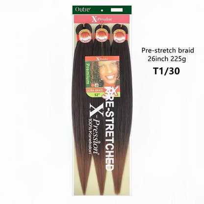 Synthetic Xpression prestretched braiding hair - 3x xpression kanekalon flame retardant smooth yaki braid - 3x x-pression