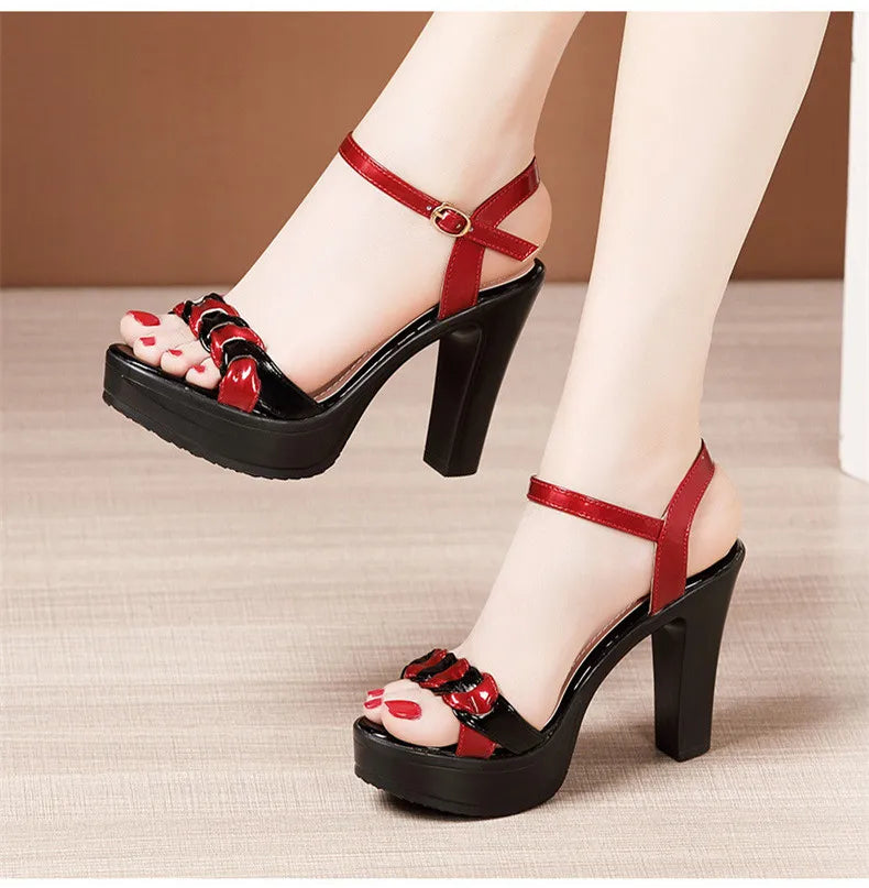 Woman Summer Platform Shoe Woman Elegant Party Sandal Female Women Wedge Heels Sandal  Ladies 2022 High Heel Shoe Size 32-43