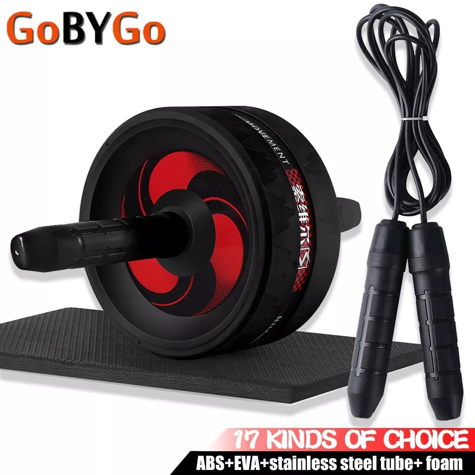 New 2 in 1 Ab Roller&Jump Rope No Noise Abdominal Wheel Ab Roller